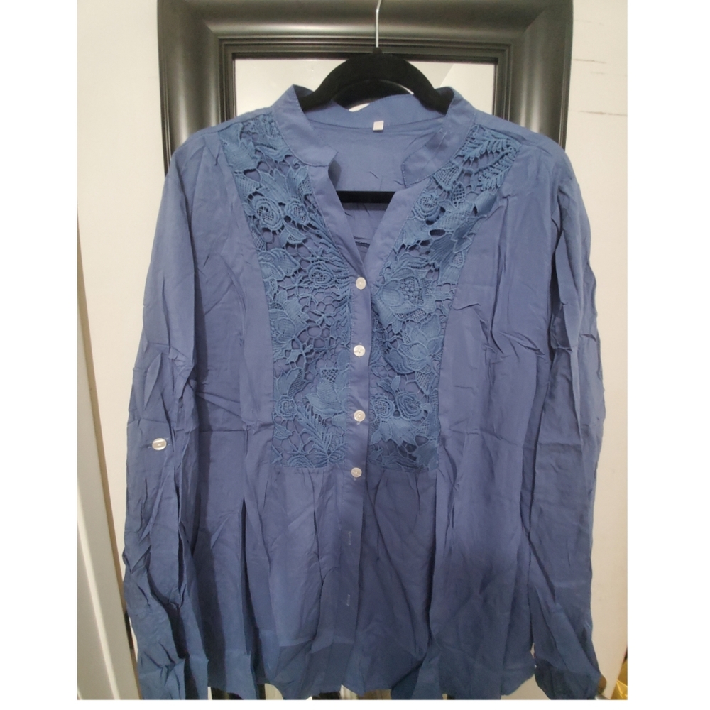 Blue Lace Top